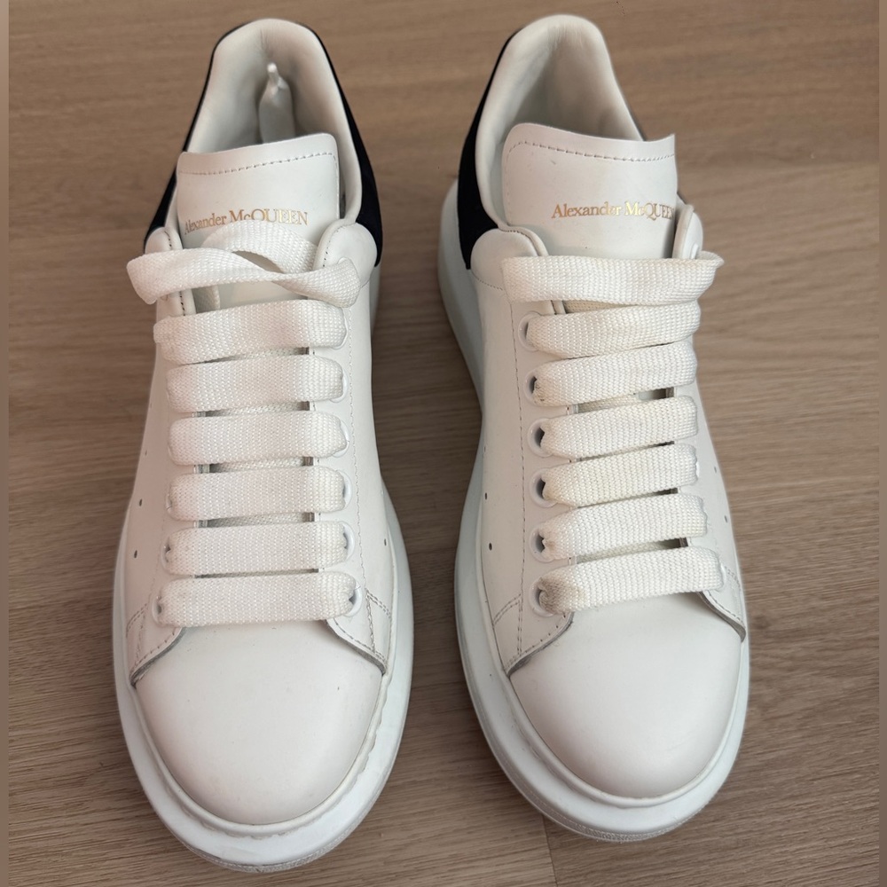 Alexander McQueen White and Black Womens Sneakers